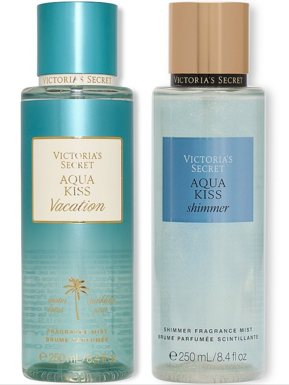Victoria's Secret Aqua Kiss Vacation & Aqua Kiss Shimmer Mist Set NEW